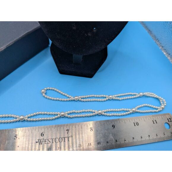 Vintage dual sided, pearl bead, choker and accessory - Picture 5 of 9